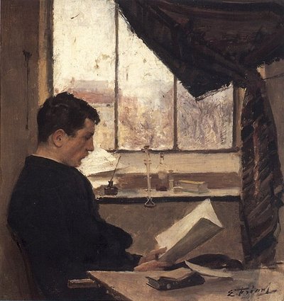 Selbstporträt, genannt Ein Student von Emile Friant